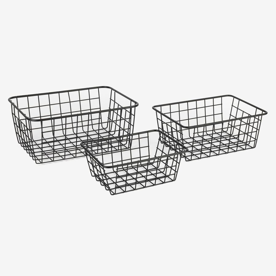 Cesta rectangular de metal 28x22x12,5cm