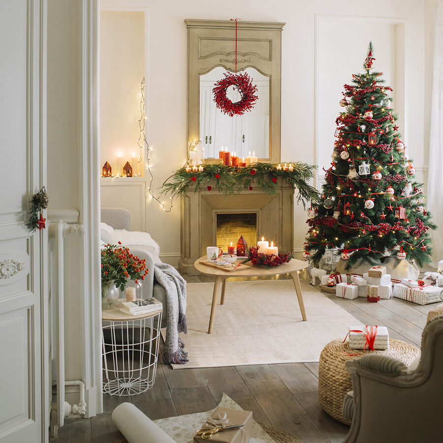Mesa Auxiliar de madera con estructura metal