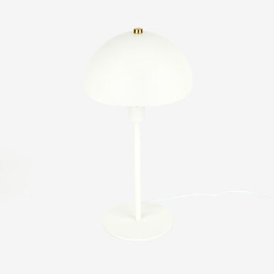 L&aacute;mpara de mesa de metal blanca Jeyne 18x36cm