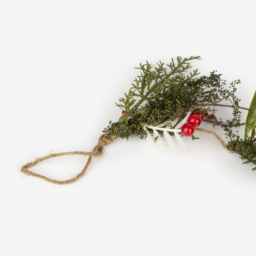 Guirnalda hiedra y bayas rojas 1m