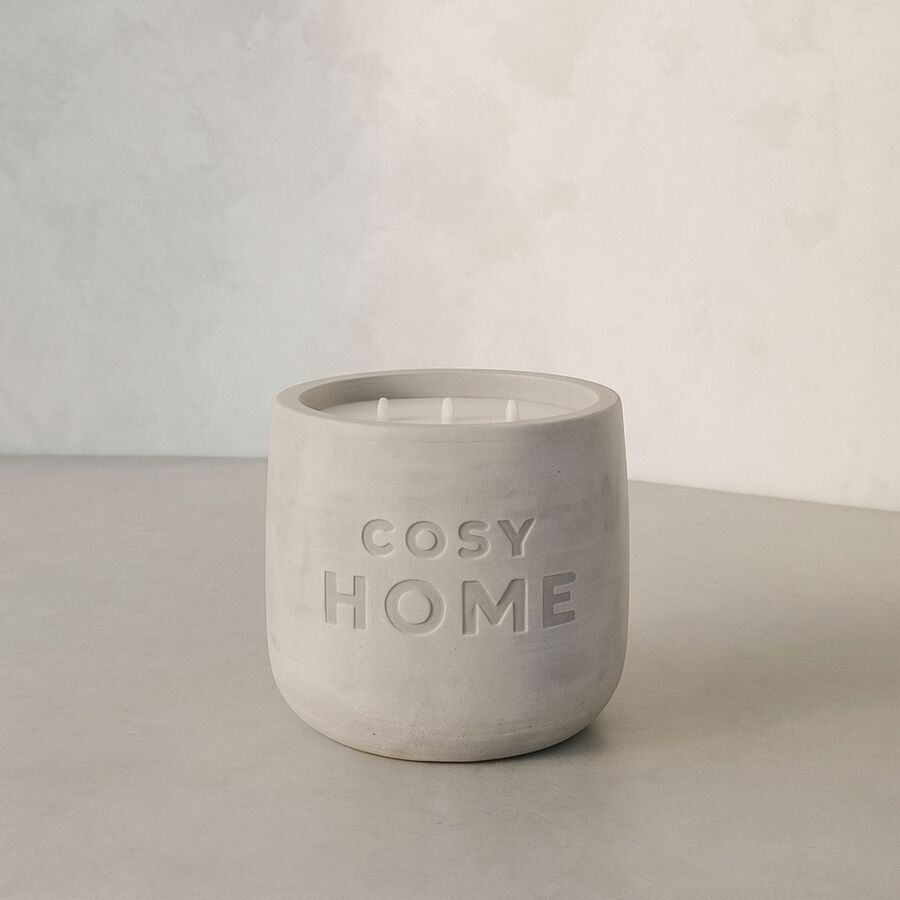 Vela LED gris Cosy Home Ø15X18cm