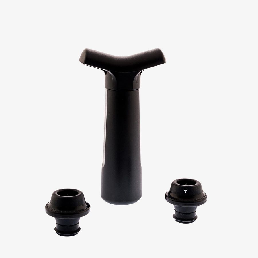 Bomba de vacio de dos tapones negra de silicona