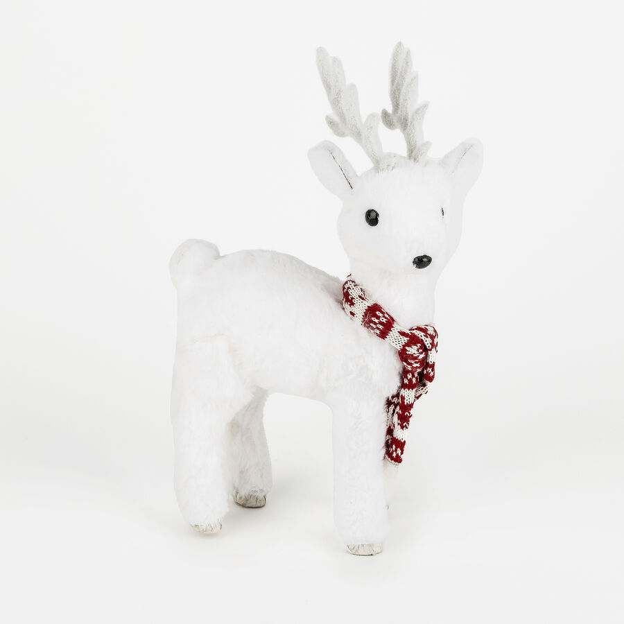 Figura decorativa Ciervo con bufanda 21x10x37cm