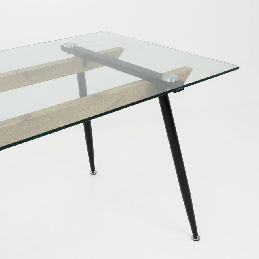 Mesa de comedor de cristal 160x80cm