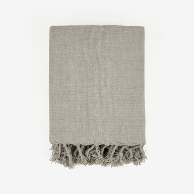 Plaid de chenilla gris Kordon 160x130cm