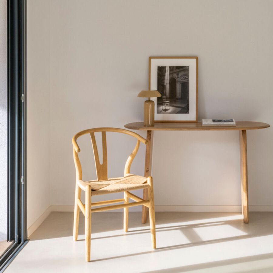 Silla de comedor de madera natural Irma 49x42x78cm Clau&Chloe