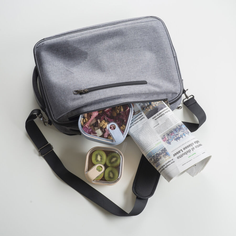 Táper hermético de PP gris Pull Box 1L