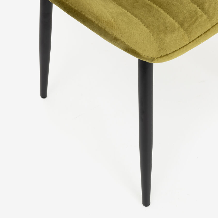 Silla de comedor de terciopelo verde Lydia 54x50x86cm Clau&Chloe