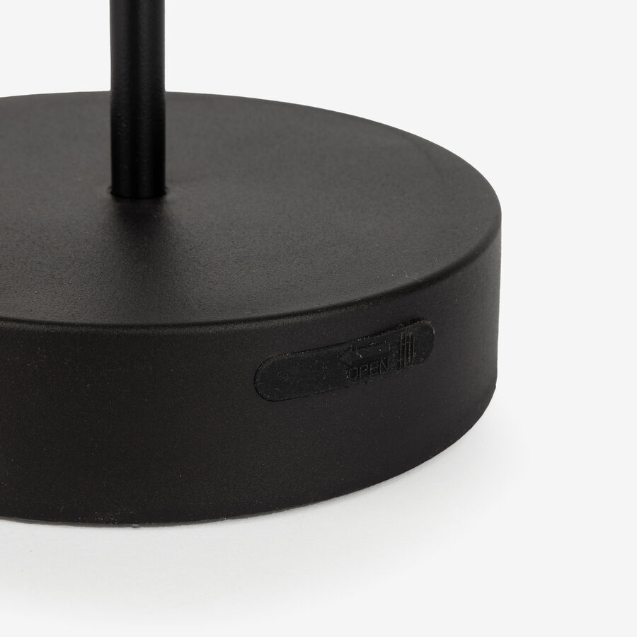 L&aacute;mpara de mesa negra LED USB Osky 33,5cm