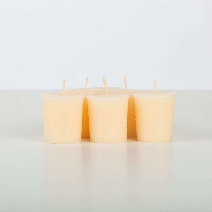 Set de 6 velas Votive crema