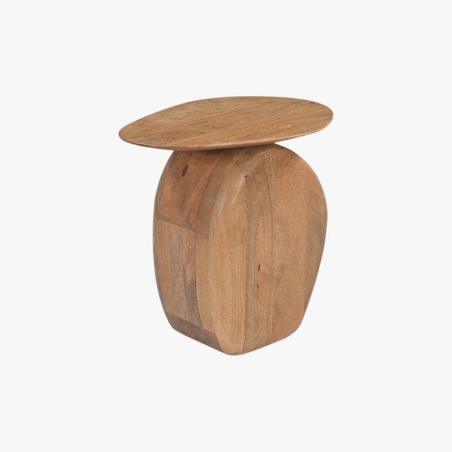 Mesa auxiliar de madera de mango clara Dublin 45x35x55cm Clau&Chloe