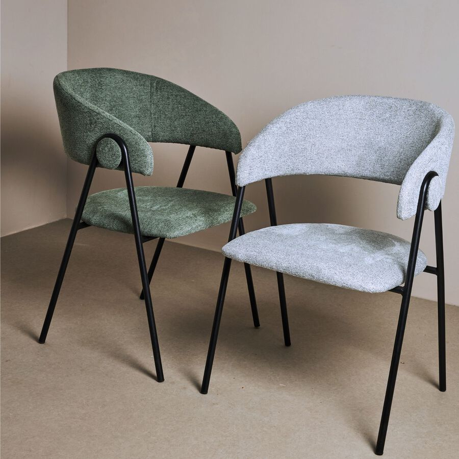 Silla de comedor verde Linda 55x57x82cm Clau&Chloe