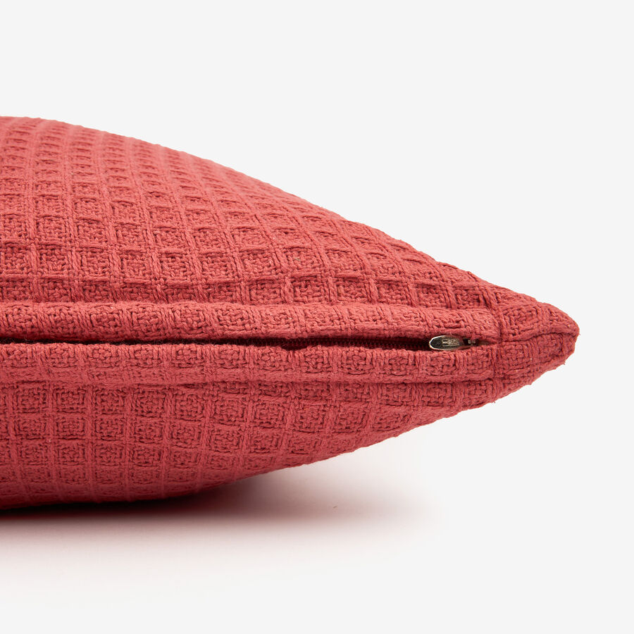 Funda de coj&iacute;n de algod&oacute;n vino Waffle 30x45cm