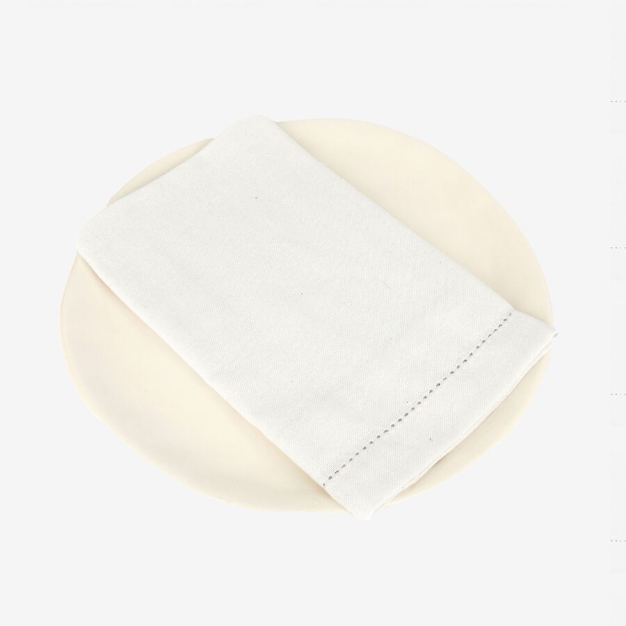 Set de 2 servilletas de algodón blanco Vainica43x43cm