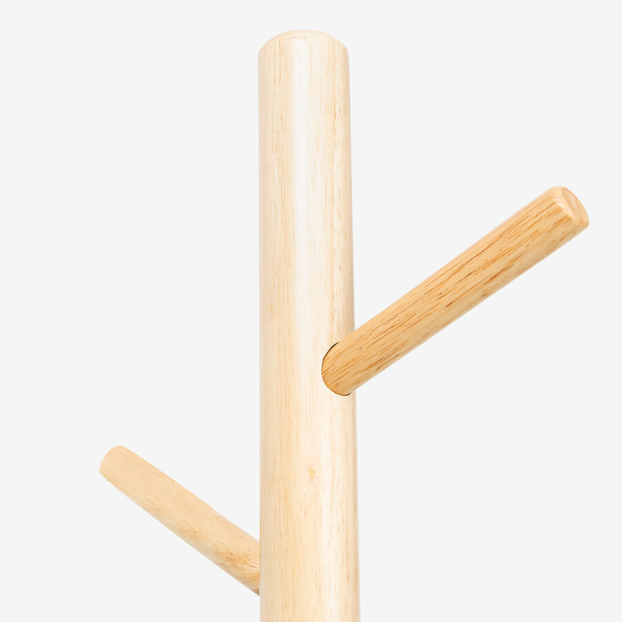 Perchero de pie de madera blanco 175cm