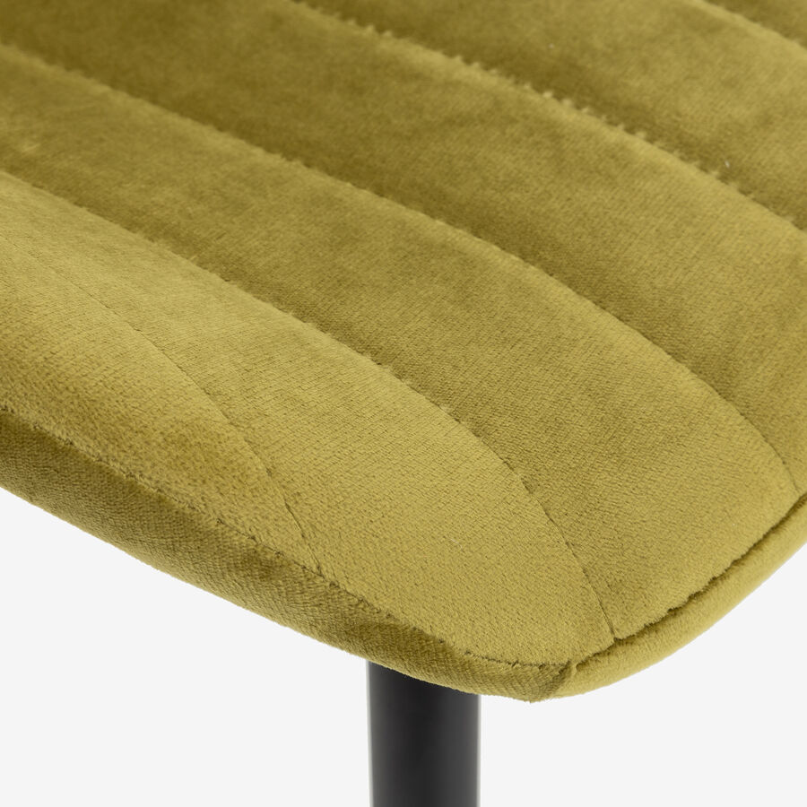 Silla de comedor de terciopelo verde Lydia 54x50x86cm Clau&Chloe