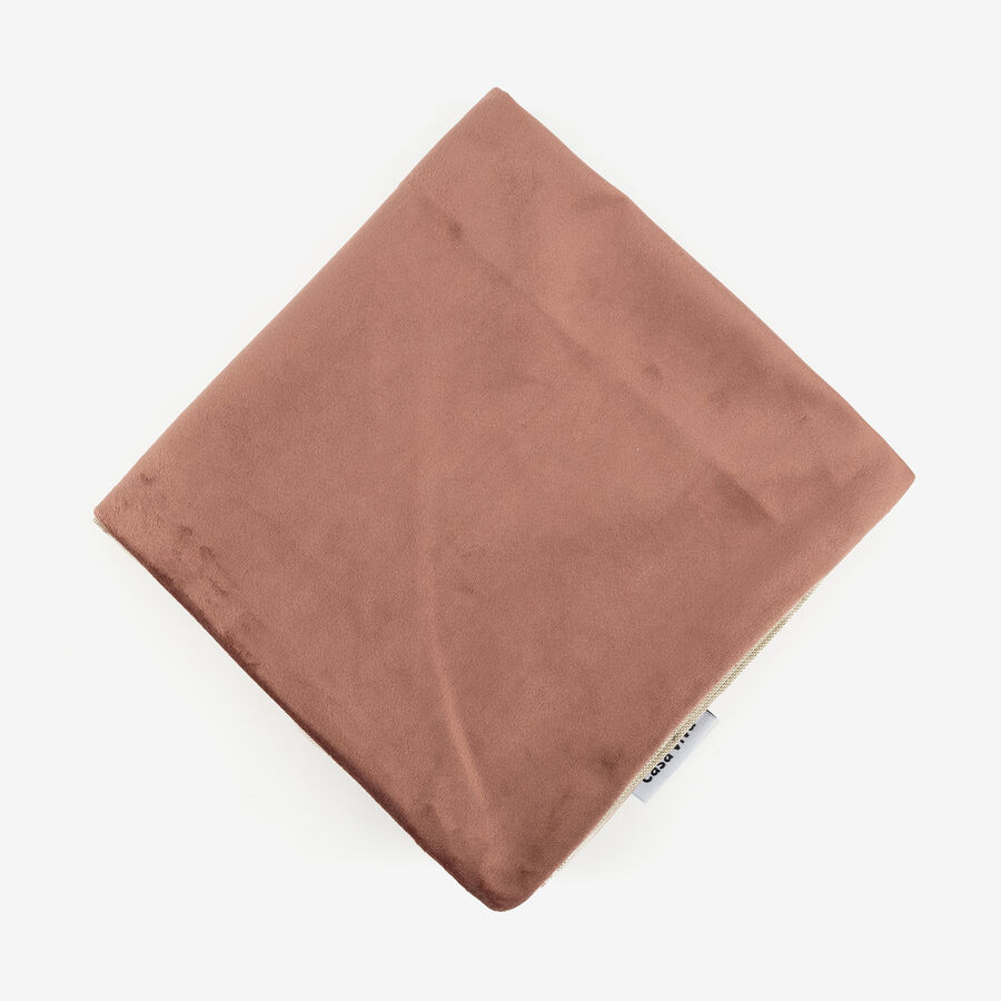 Funda de coj&iacute;n velvet rosa 45x45cm
