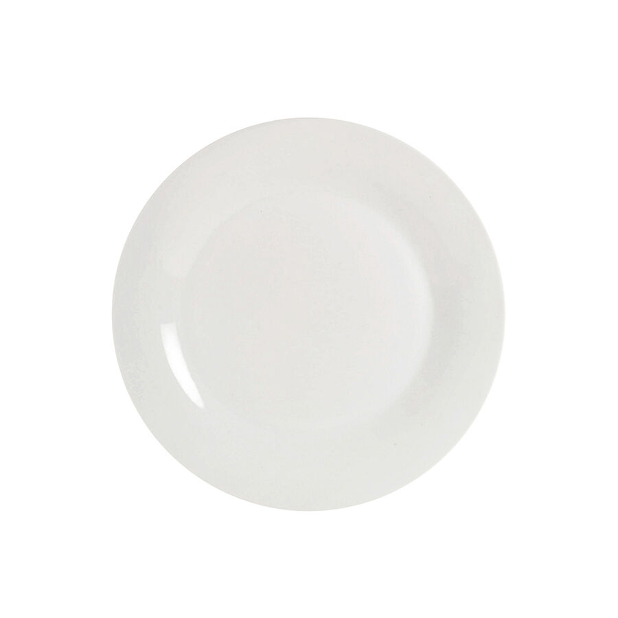 Plato llano blanco de porcelana Basic 27cm