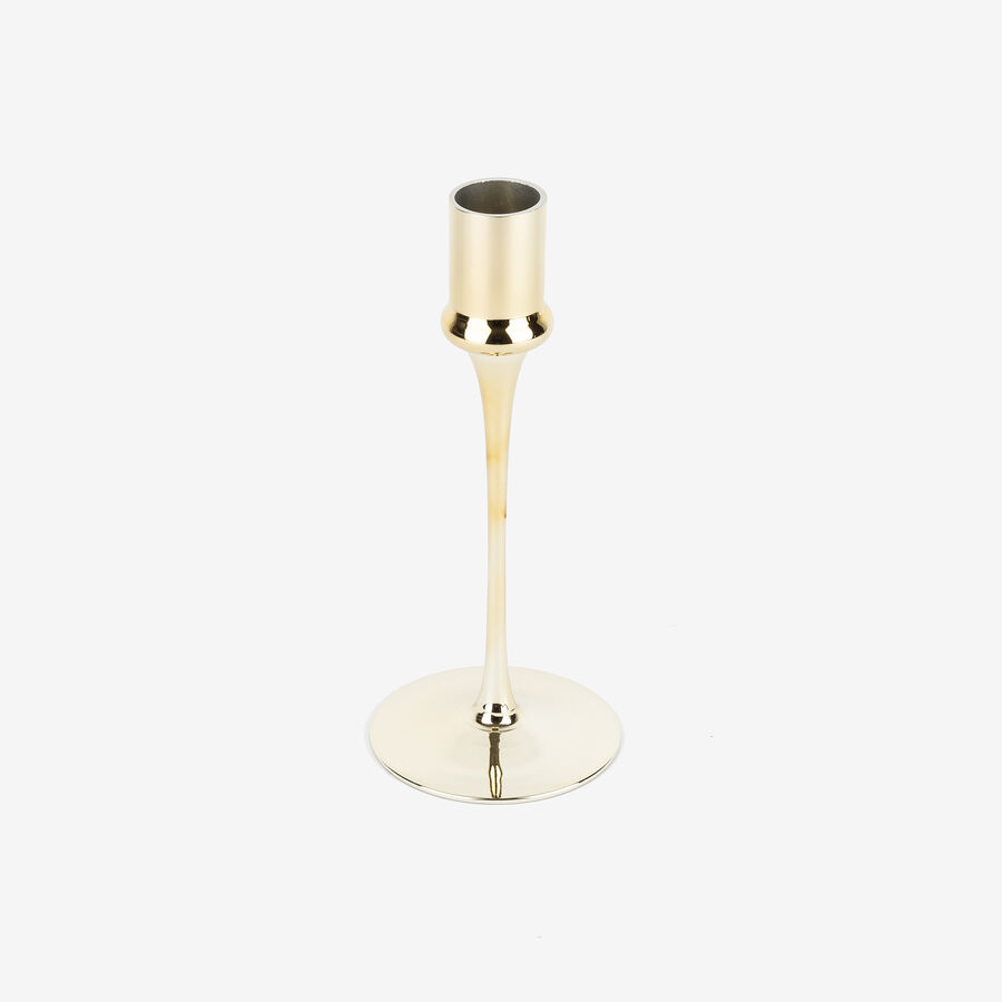 Candelabro de cristal dorado Musa &Oslash;8x19,5cm