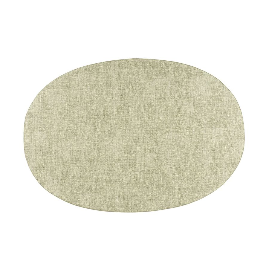 Mantel individual oval reversible verde Tiffany 48x33cm