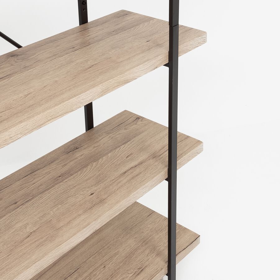 Estantería de madera MDF de 5 estantes marrón Badok 174 cm