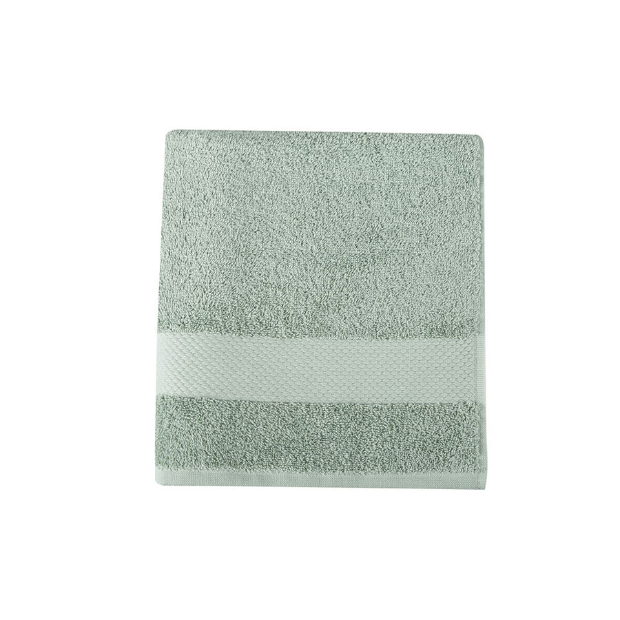 Toalla de lavabo de algodón verde agua Vic 50x100cm - 500 gr/m²