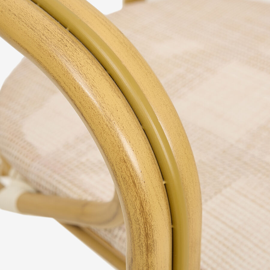 Silla de jardín bistro de textilene beige French 56x60x82cm