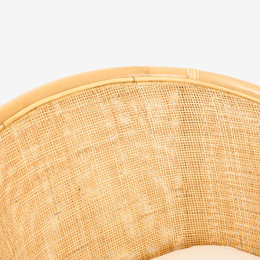 Butaca de ratán beige Milos 76x65x80cm
