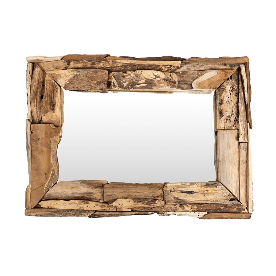 Espejo rectangular de madera