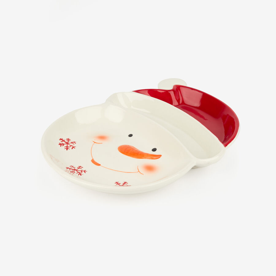 Plato de dolomita Snowman 30x23x3,5cm