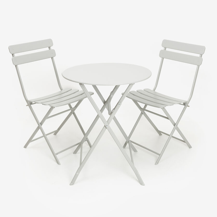 Mesa de jardín plegable gris Bistro Ø60x70cm