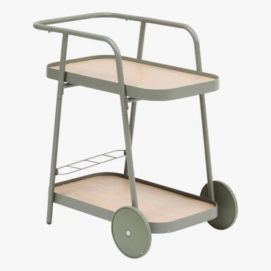 Camarera de jard&iacute;n de aluminio verde 76x50x81cm