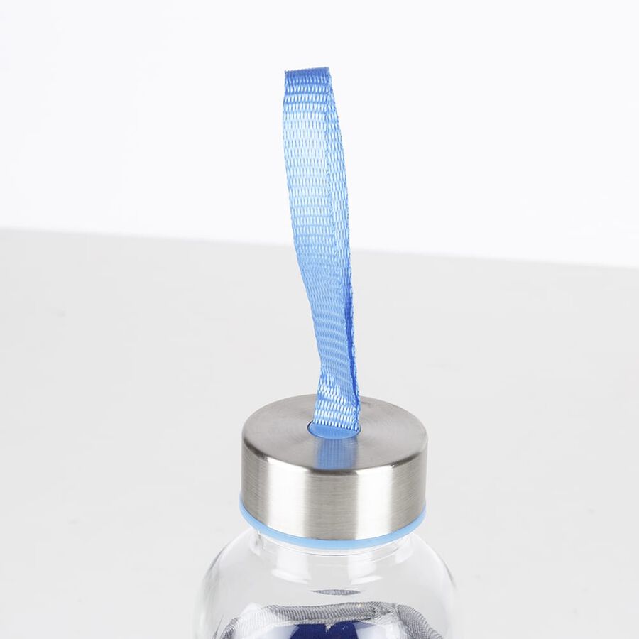 Botella de vidrio con funda azul Temel 40cl