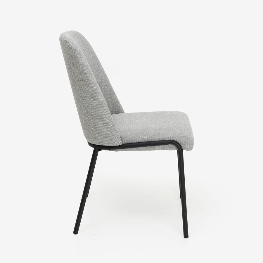Silla de comedor gris claro Mina 49x60cm