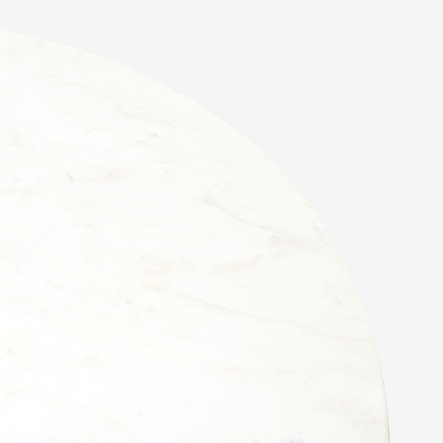 Mesa de comedor de acero y m&aacute;rmol Fide &Oslash;120x75cm Clau&Chloe