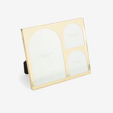 Marco de fotos de metal dorado D'or 13x18cm y 9x9cm