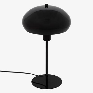 L&aacute;mpara de mesa seta Savio de metal negro 38cm