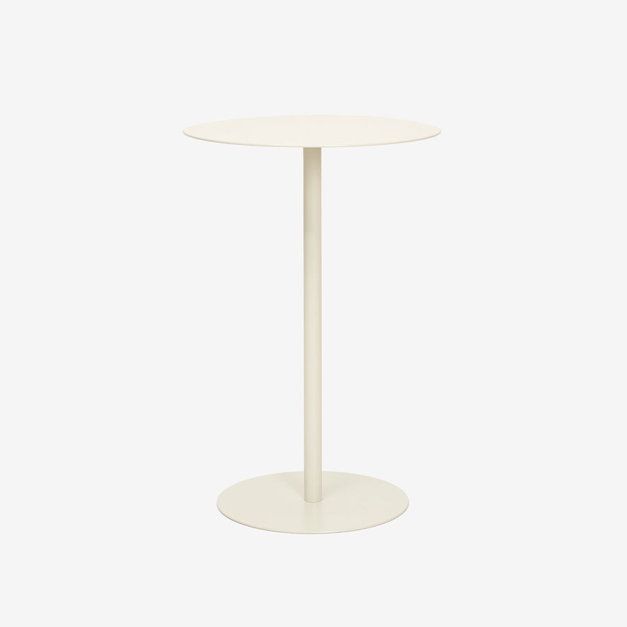 Mesa auxiliar de metal blanca Malak &Oslash;35x53cm