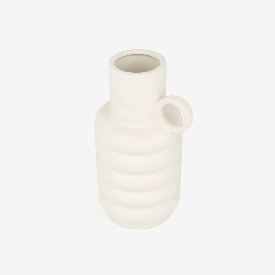 Jarr&oacute;n de dolomita blanco Curve 11,5x9x18cm
