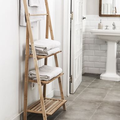 Estanter&iacute;a de bamb&uacute; para toallas 152cm