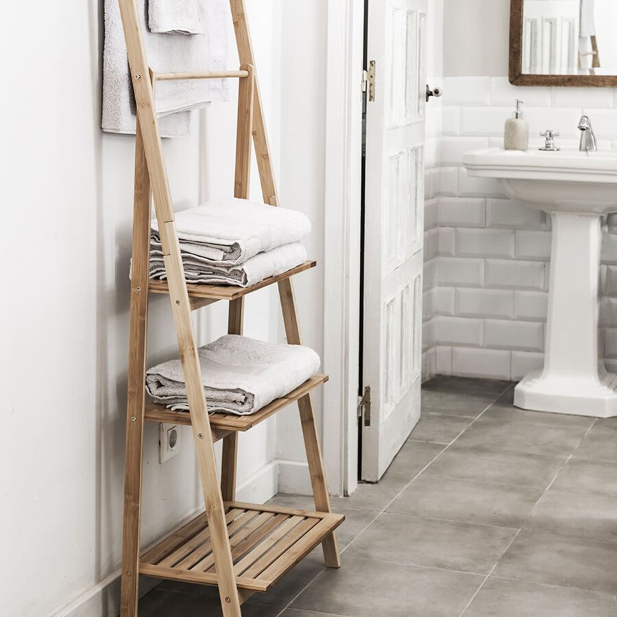 Estanter&iacute;a de bamb&uacute; para toallas 152cm