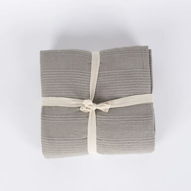 Colcha de algod&oacute;n gris Siva 240x250cm