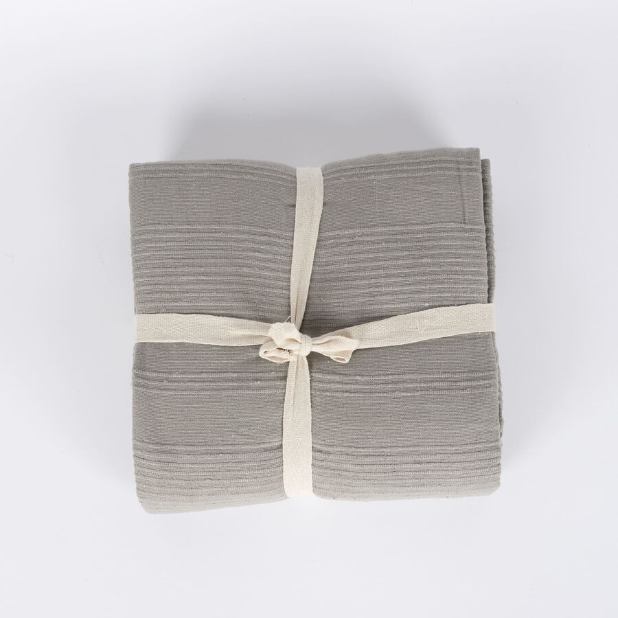 Colcha de algod&oacute;n gris Siva 240x250cm