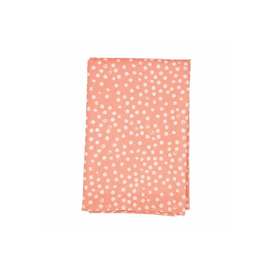 Mantel de topos de algodón rosa Polka 145x200cm
