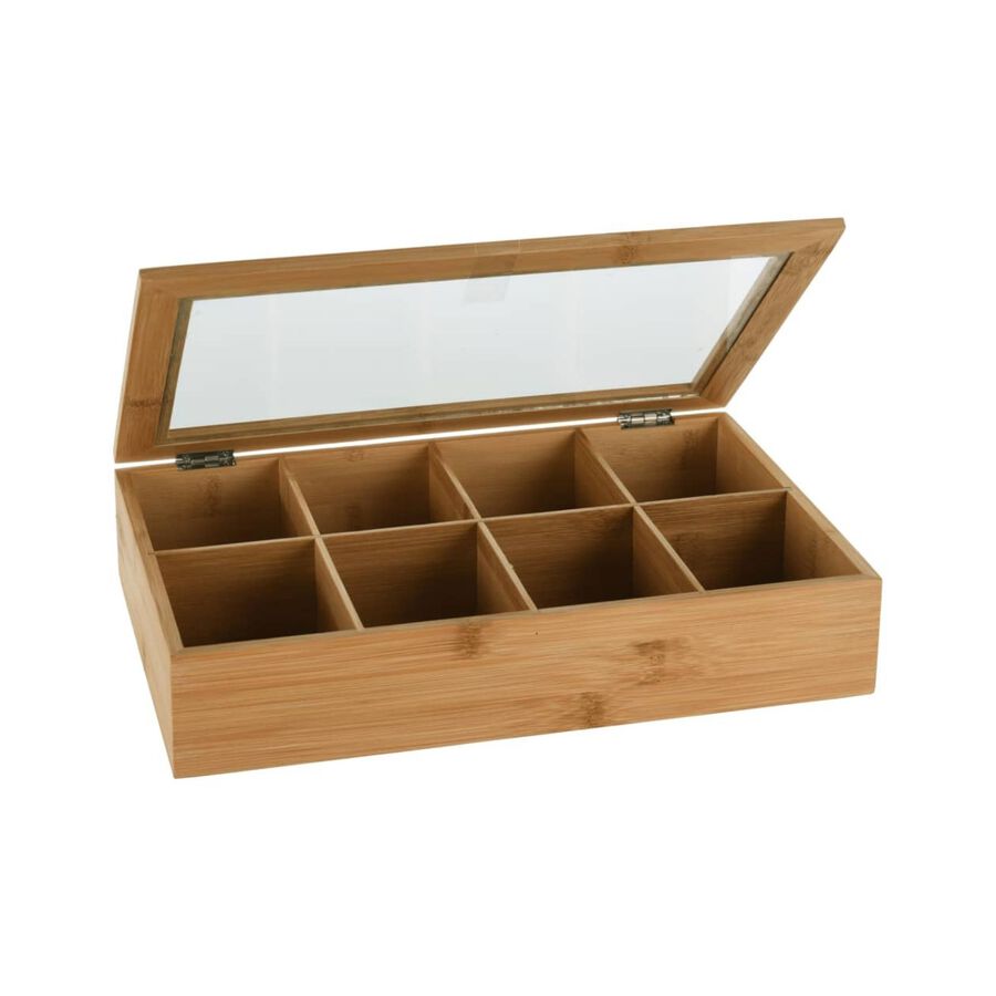 Caja de infusiones de bambú 32x20x7cm
