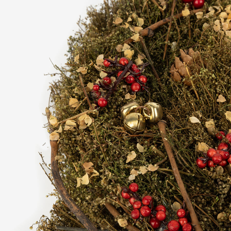 Corona decorativa bayas y pi&ntilde;as &Oslash;33cm