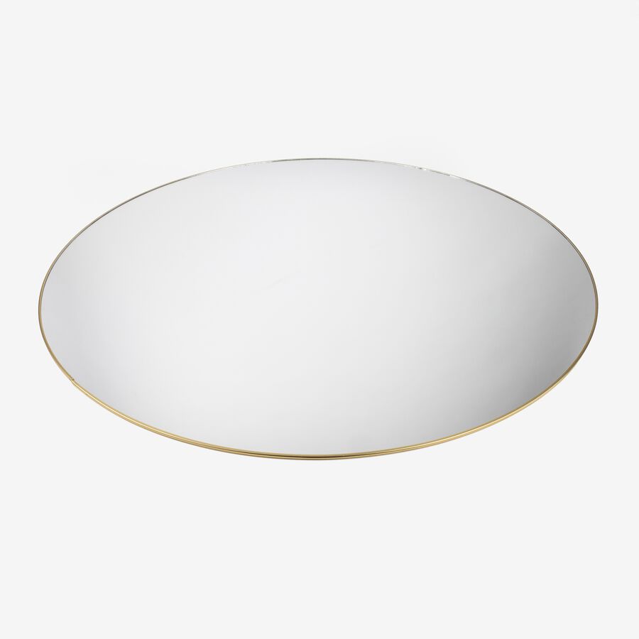 Espejo de pared redondo de metal dorado Orión Ø76cm