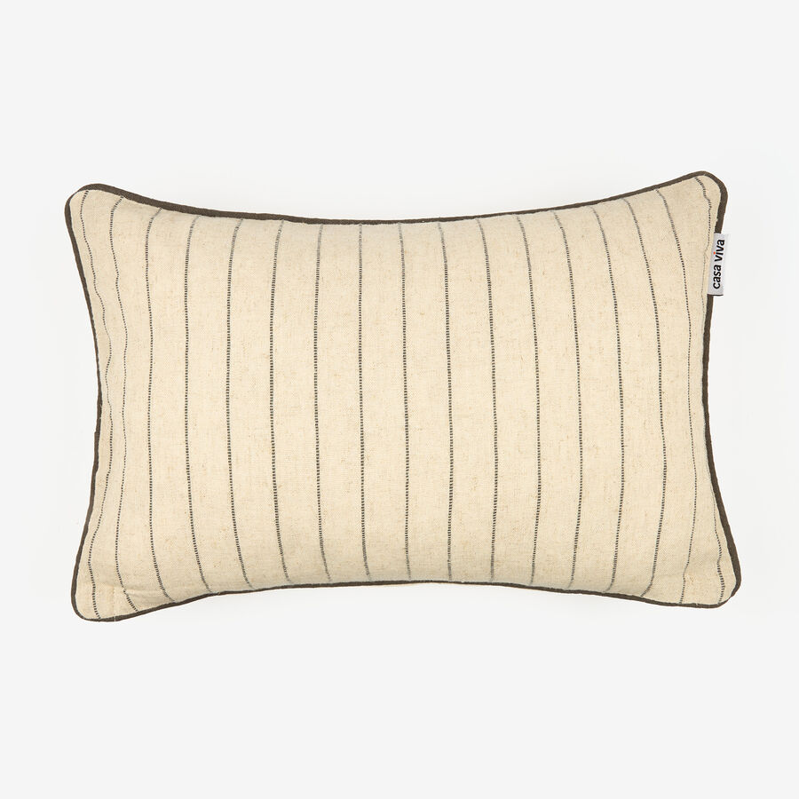 Funda de coj&iacute;n de lino rayas Gila 30x45cm