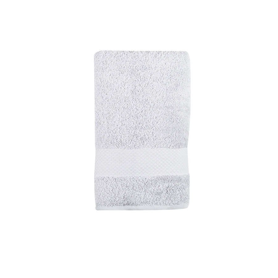 Toalla de lavabo de algodón gris Vic 50x100cm - 500 gr/m²