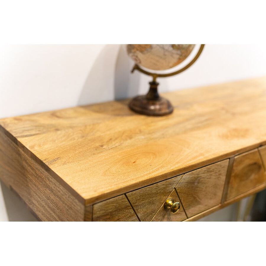 Escritorio de madera de mango 115x40x82cm Clau&Chloe